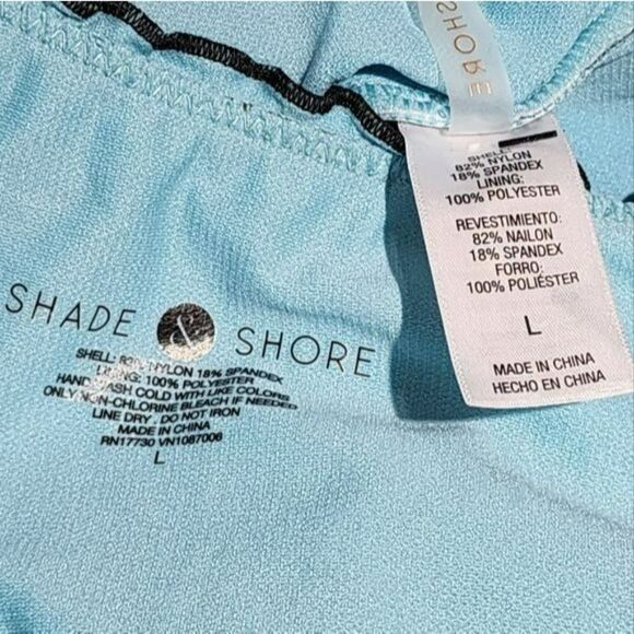 Shade And Shore Blue Black Zebra Print Swim Bikini Set Two Piece Size L - Picture 9 of 13